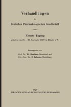 Verhandlungen Der Deutschen Pharmakologischen Gesellschaft