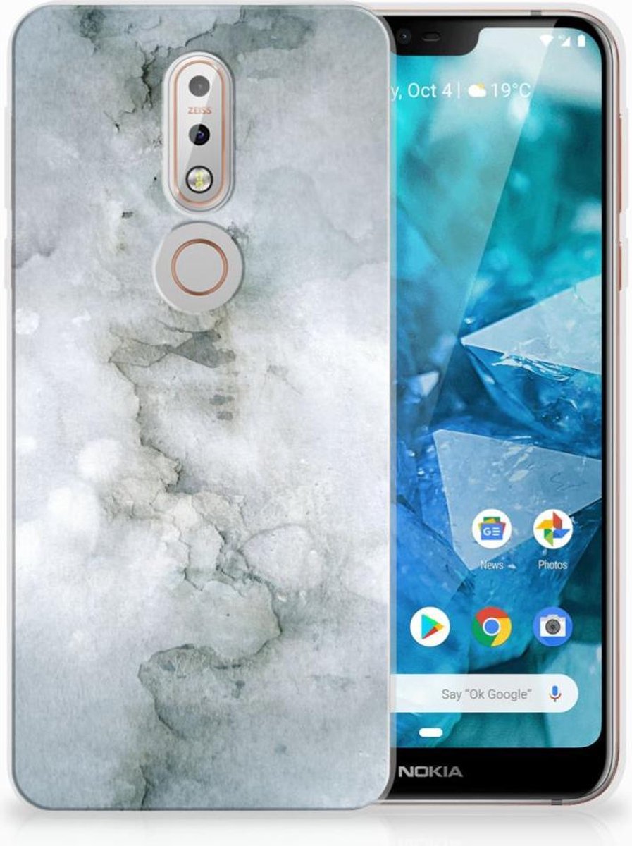 Hoesje maken Nokia 7.1 Painting Grey
