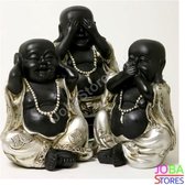 Peinture au diamant "JobaStores®" Hear See No Speak Buddha - complète - 40x40cm