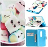 iCarer Candy print wallet case hoesje Motorola X Style