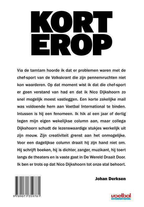 Kort erop