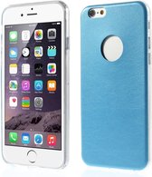 TPU + PU Leren Coating Softcase iPhone 6(s) - Blauw