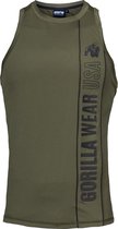 Gorilla Wear Branson Tank Top - Zwart/Legergroen - M
