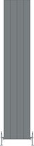 Design radiator verticaal aluminium mat grijs 180x37,5cm1078 watt- Eastbrook Malmesbury
