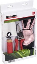 Kreator KRTGR7051 Set handgereedschap tuin | Snoeischaar + tuinschep + handschoenen