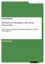 Heinrich von Morungens 'Ich waene, nieman lebe...'