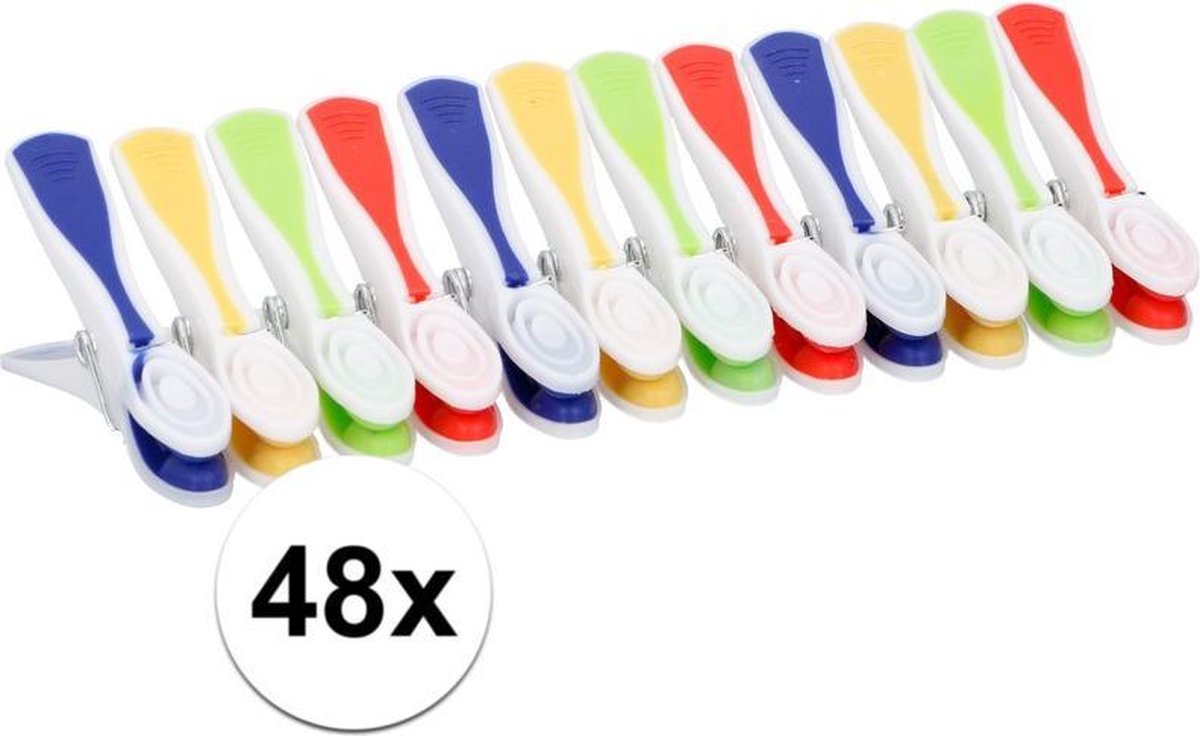 Gekleurde wasknijper 48 stuks