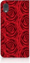 Geschikt voor iPhone XR Book cover met magneetsluiting Red Roses
