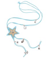 Ketting - Blauw - Ster - Ziverkleurige Hangers - Musthaves