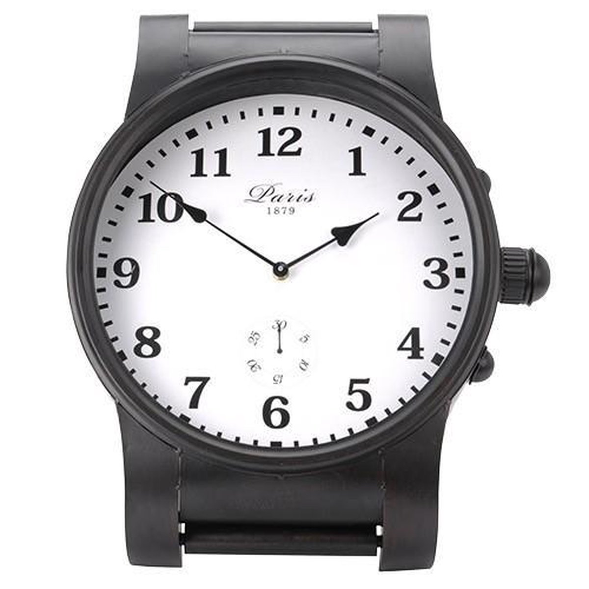 maagd Onveilig Veranderlijk Mega horloge - Klok - Metaal - Ø35 cm - Wit/Zwart | bol.com