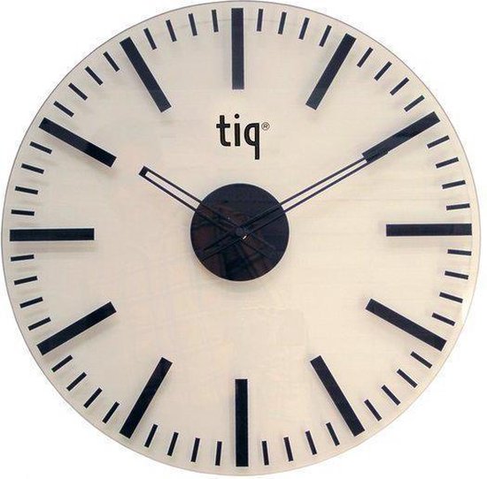 TIQ Klok - Rond - - Ø50 cm - Transparant bol.com