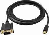 Mini DisplayPort 1.1 naar VGA kabel / zwart - 1,8 meter
