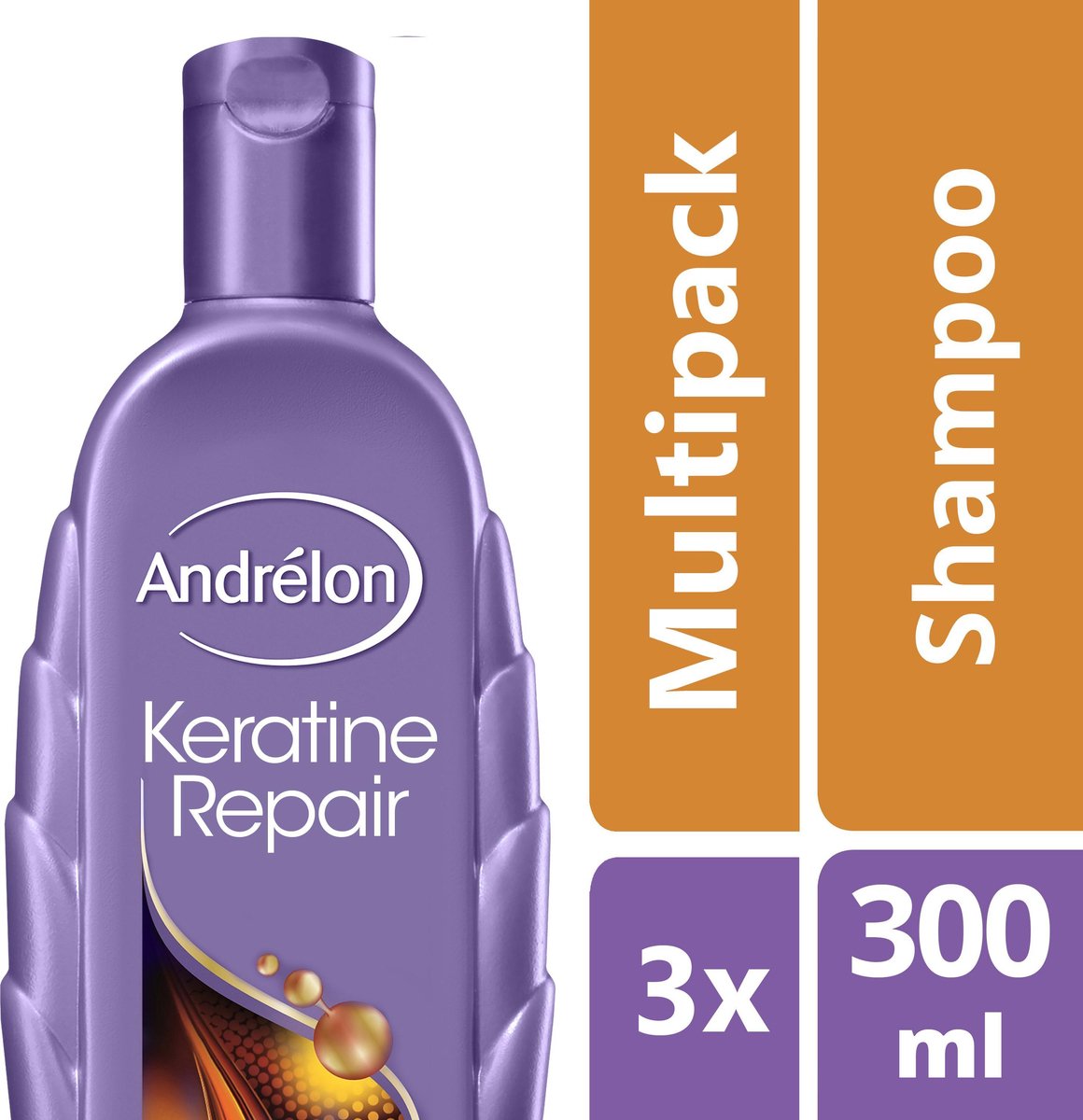 Andrélon Keratine Repair - 3 x 300 ml - Shampoo - Voordeelverpakking