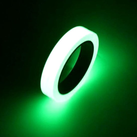 Glow In The Dark Tape - Lichtgevende Tape - Reflecterende Plakband - 10  Meter Wit / Groen | bol.com