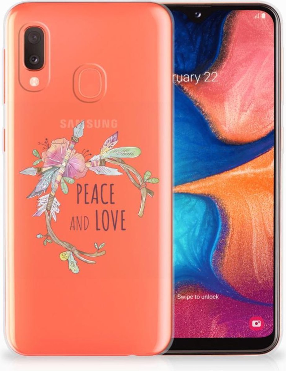 Samsung Galaxy A20e Telefoonhoesje met Naam Boho Text