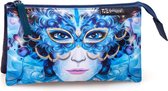 Delbag - Etui 3 Compartimenten - Blue Mask - voor Meisjes - 22 cm