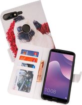 Hondje Bookstyle Hoesje Huawei Y7 2018