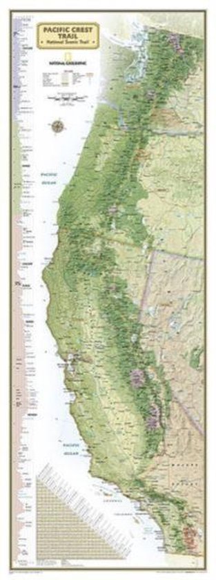 Pacific Crest Trail Wall Map - cover
