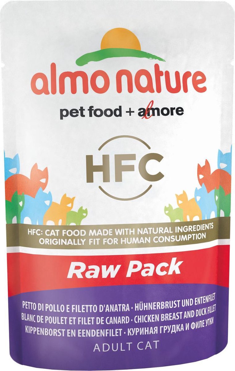 Almo Nature Classic - Raw Pack Kipfilet en Eendenfilet - 24 x 55 g