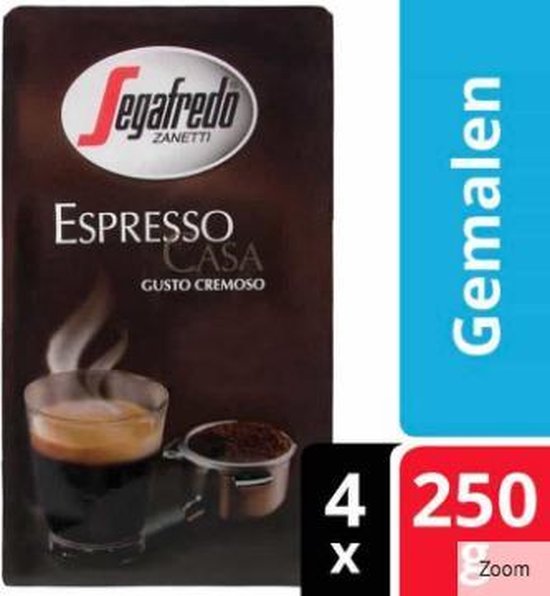 Segafredo Espresso Casa (gemalen) 4x 250g