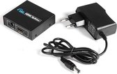 2 way HDMI sWitch splitter box – 1 x 2 port – 1080 P – Full HD – 1 input – 2 output – HDMI splitter – met amplifier - DisQounts