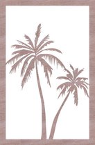 Palmboom Hout 39 x 60 cm Wood – Wanddecoratie