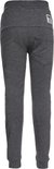 Donkergrijze joggingbroek met elastische tailleband en boorden. Achterzak met label.
