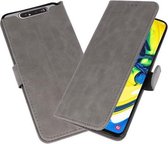 Bookstyle Wallet Cases Hoesje voor Samsung Galaxy A80 / A90 Grijs