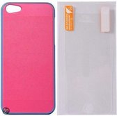 Baseus I case cover hoesje  iPhone 5C met screenprotector roze/blauw