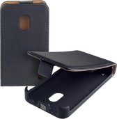 Lelycase Zwart Eco Leather Flip Case Hoesje Nokia Lumia 620