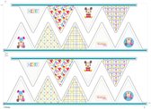 Disney - Stickers Stickers muraux - Mickey & Minnie - Blauw/ rouge - 2x 25x68,5 cm
