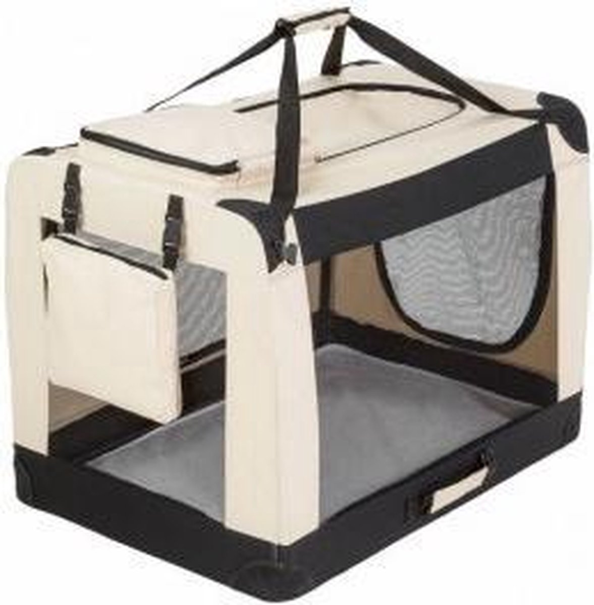 Bol.com Auto Bench reisBench nylon Bench - honden Bench XXL Beige-91x64x64cm -  stoffen bench - vouwbench - softbench - Honden 2... aanbieding