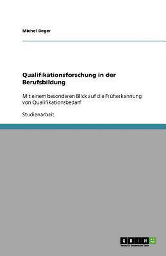 Qualifikationsforschung in der Berufsbildung - cover
