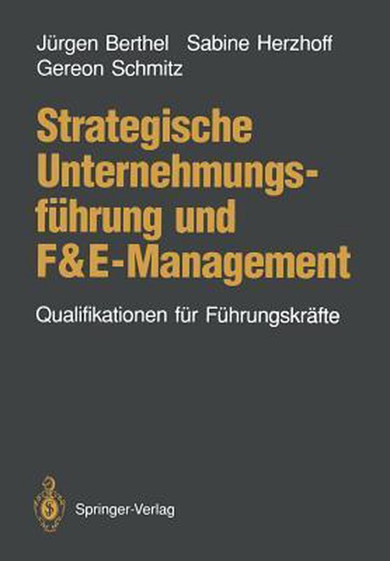 Strategische Unternehmungsfuhrung Und F&e-Management - cover