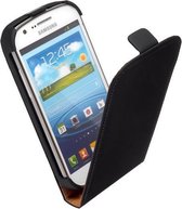 LELYCASE Flip Case Lederen Cover Samsung Galaxy Express Zwart