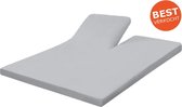 SENZA DONNA 100% Katoen Jersey 180 GSM (GRAMS) SPLIT Topper Hoeslaken 200x210+20 cm ZILVERGRIJS