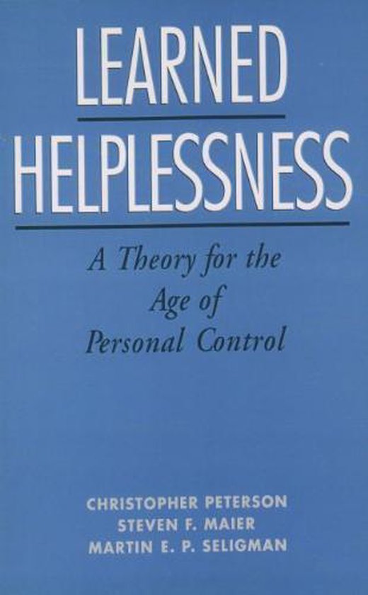 Learned Helplessness 9780195044676 Christopher Peterson