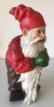 Gardsnisser: Gnome Santa with Stock H13xB6xD6cm