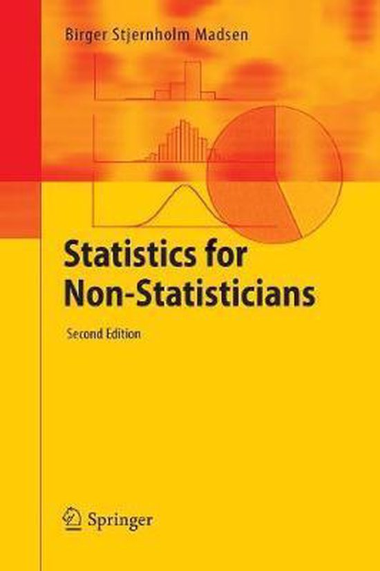 Boek 'Statistics for Non-Statisticians' in de tweede editie, met grafieken en de Springer-logo.