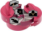 Juwelen doos -rond van het merk Davidts-fushia -347 133 24