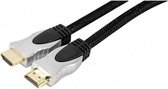 Tecline HDMI M/M 2m 2m HDMI HDMI Zwart, Zilver HDMI kabel
