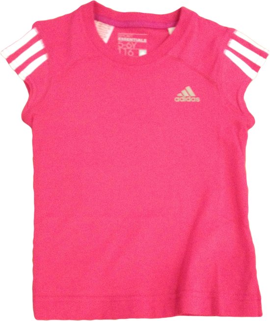 Adidas Kinder Sport shirt - Fuchsia/Wit - 134 | bol.com