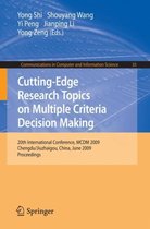 Cutting-Edge Research Topics on Multiple Criteria Decision Making