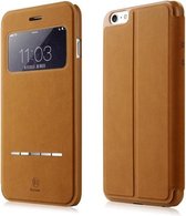 Baseus Terse Window Case cover bruin hoesje met standaard voor: Apple iPhone 6 Plus en 6s Plus