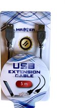 Maxxter USB  Verleng Kabel 5 Meter Zwart