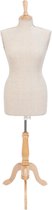Clayre & Eef Decoratie paspop beige 38x23x168 cm