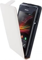Mobiparts Premium Flip Case Sony Xperia E White