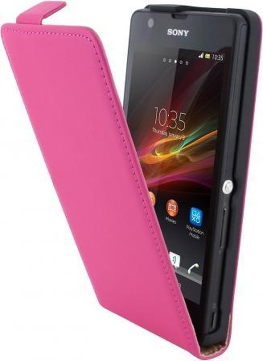 Mobiparts Premium Flip Case Sony Xperia ZR Pink