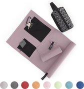 Lumaland - Microvezel sporthanddoek - Set van 2 absorberende handdoeken incl. draagtas - 125x40 cm + 40x70 cm - Pink