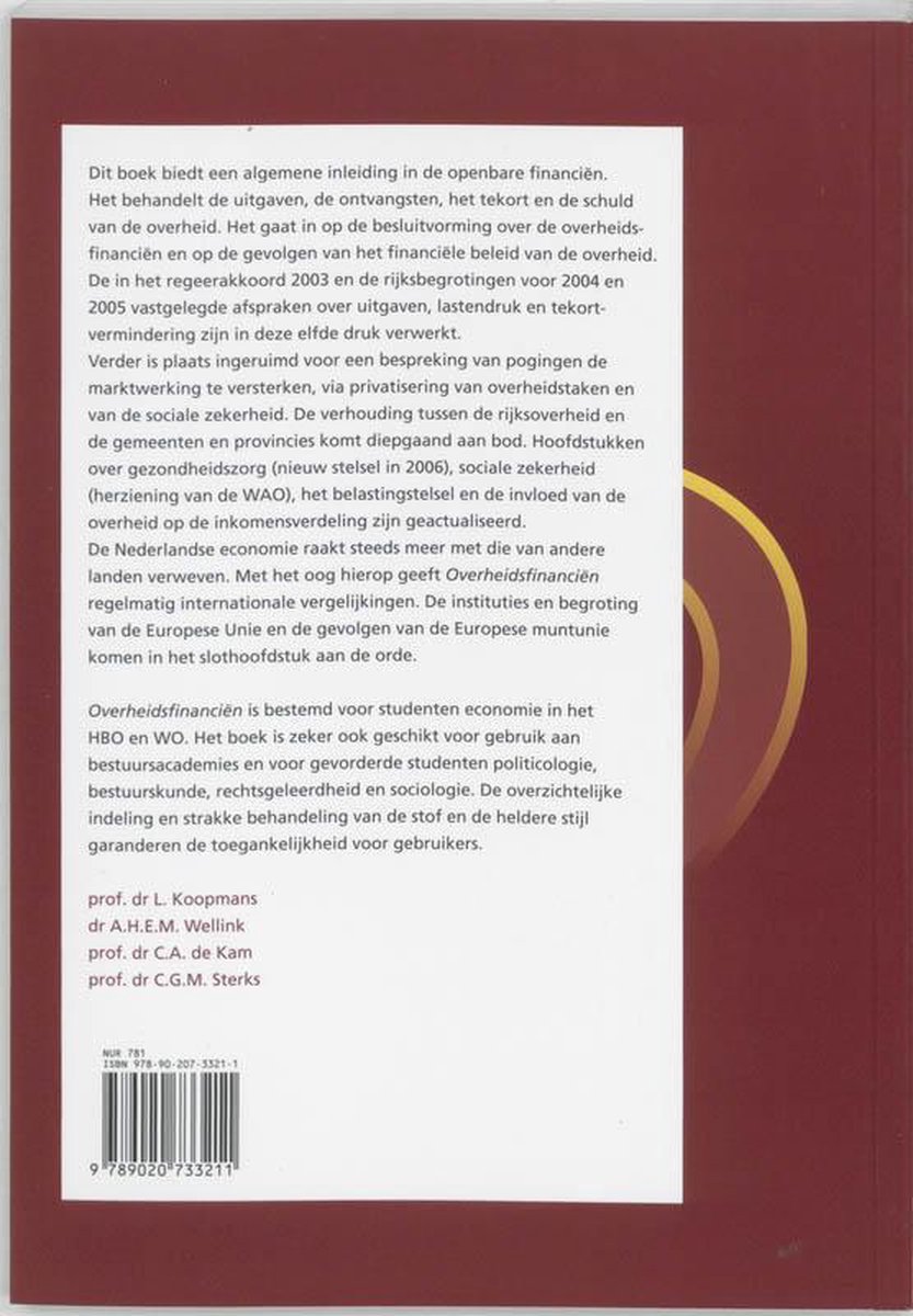 Overheidsfinancien | 9789020733211 | Koopmans | Boeken | bol.com